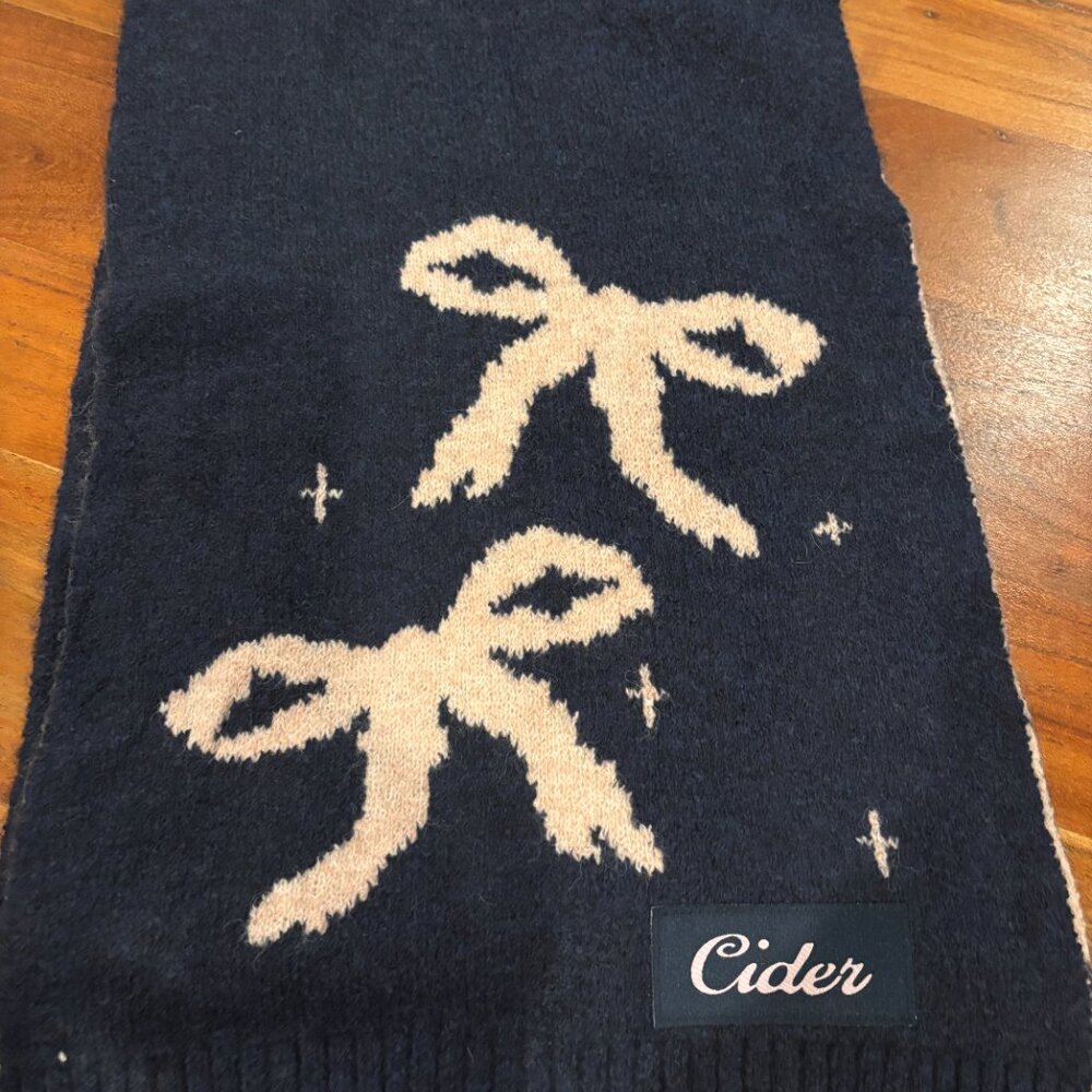 Cider BOWKNOT TWO-TONE SCARF Pink/Blue - Picture 3 of 8